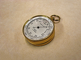 Victorian Ross London pocket barometer & altimeter in steel outer case
